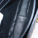 BALLY Chain Shoulder Bag Leather Black Gold Auth BA10906-11
