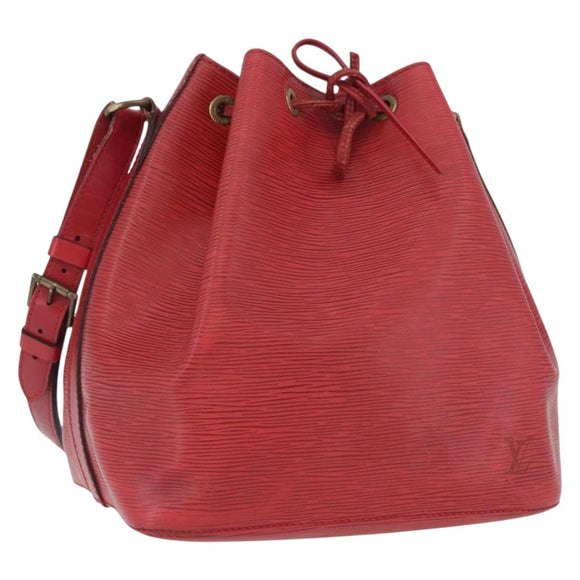 LOUIS VUITTON Epi Petit Noe Shoulder Bag Red M44107 LV Auth BA10912