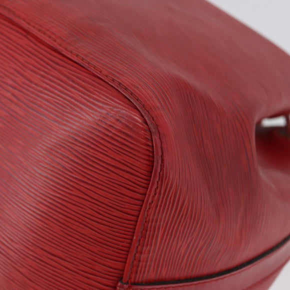 LOUIS VUITTON Epi Petit Noe Shoulder Bag Red M44107 LV Auth BA10912