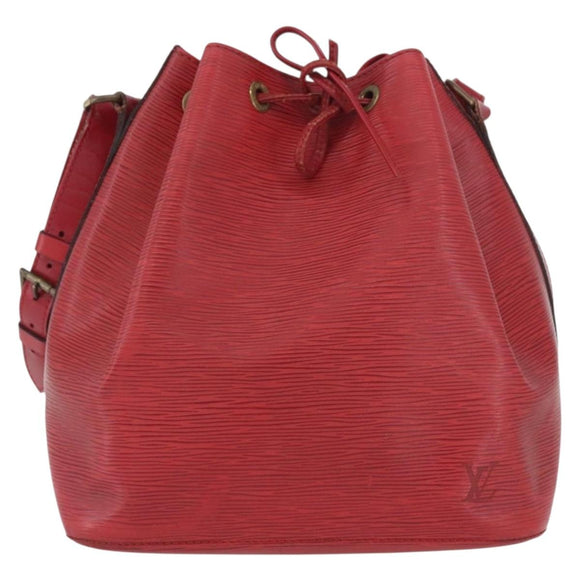 LOUIS VUITTON Epi Petit Noe Shoulder Bag Red M44107 LV Auth BA10912