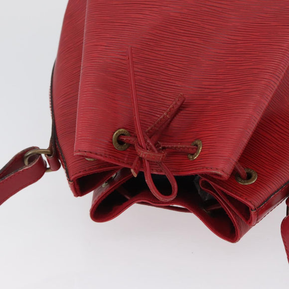 LOUIS VUITTON Epi Petit Noe Shoulder Bag Red M44107 LV Auth BA10912