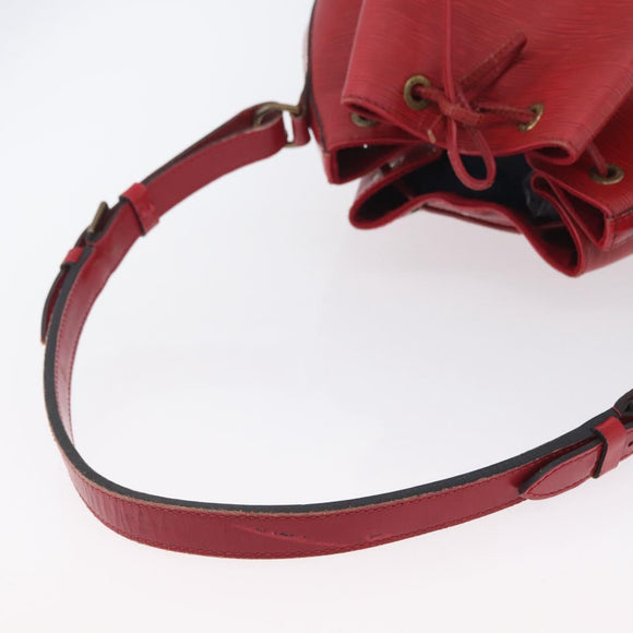 LOUIS VUITTON Epi Petit Noe Shoulder Bag Red M44107 LV Auth BA10912
