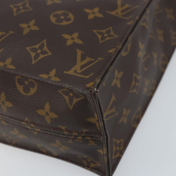 LOUIS VUITTON Monogram Sac Plat Hand Bag M51140 LV Auth BA10915