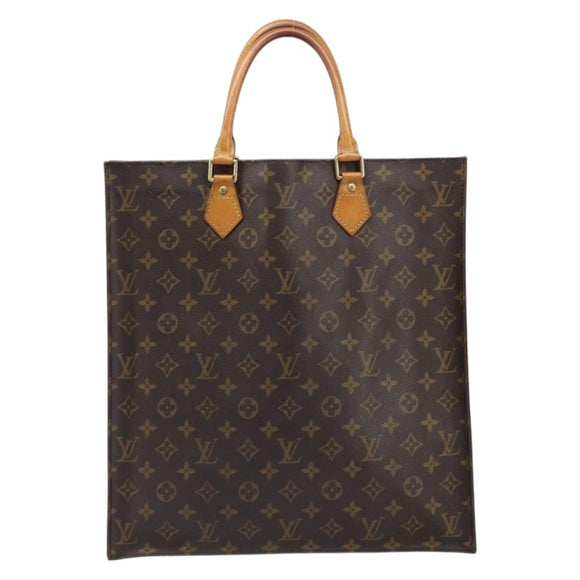 LOUIS VUITTON Monogram Sac Plat Hand Bag M51140 LV Auth BA10915