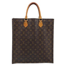 LOUIS VUITTON Monogram Sac Plat Hand Bag M51140 LV Auth BA10915-2