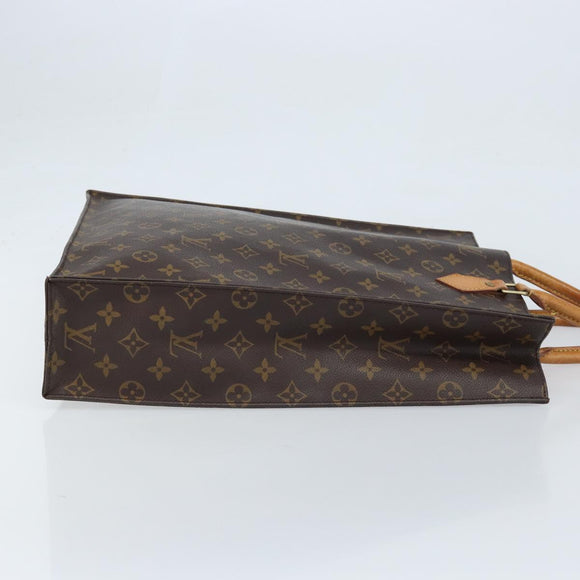 LOUIS VUITTON Monogram Sac Plat Hand Bag M51140 LV Auth BA10915