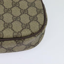 GUCCI GG Supreme Web Sherry Line Shoulder Bag PVC Leather Beige Gold Auth BA1092-11