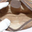 GUCCI GG Supreme Web Sherry Line Shoulder Bag PVC Leather Beige Gold Auth BA1092-16