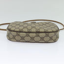 GUCCI GG Supreme Web Sherry Line Shoulder Bag PVC Leather Beige Gold Auth BA1092-9
