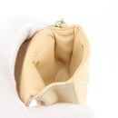 CHANEL Matelasse Pouch Lamsleer Beige Goud CC Auth BA10922-18