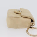 CHANEL Matelasse Pouch Lamsleer Beige Goud CC Auth BA10922-3