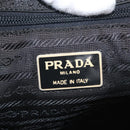 PRADA Hand Bag Nylon Black Silver Auth BA10929-18