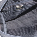 PRADA Hand Bag Nylon Black Silver Auth BA10929-11