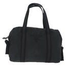 PRADA Hand Bag Nylon Black Silver Auth BA10929-13