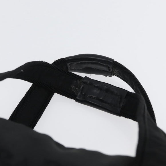 PRADA Hand Bag Nylon Black Silver Auth BA10929