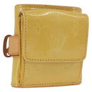 LOUIS VUITTON Vernis Lafayette Street Münzbörse Beige M91013 LV Auth BA10937-1