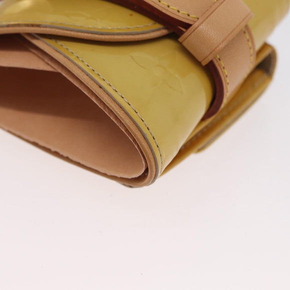 LOUIS VUITTON Vernis Lafayette Street Münzbörse Beige M91013 LV Auth BA10937