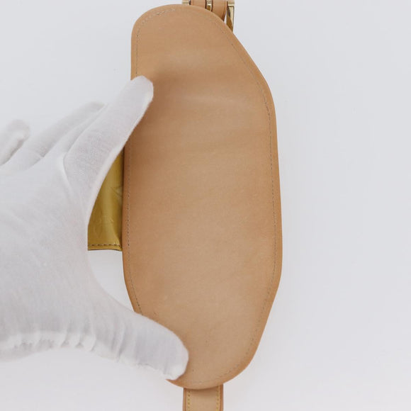 LOUIS VUITTON Vernis Lafayette Street Münzbörse Beige M91013 LV Auth BA10937
