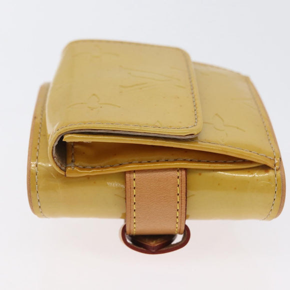 LOUIS VUITTON Vernis Lafayette Street Münzbörse Beige M91013 LV Auth BA10937