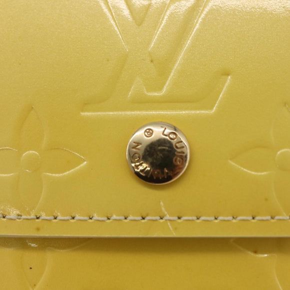 LOUIS VUITTON Vernis Groene Sigarettenkoker Limoengeel M91052 LV Auth BA10938