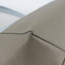 CELINE Horizontalkava Tote Bag Leather Light Blue Silver Auth BA10939-14