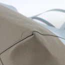 CELINE Horizontalkava Tote Bag Leather Light Blue Silver Auth BA10939-15