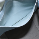 CELINE Horizontalkava Tote Bag Leather Light Blue Silver Auth BA10939-11