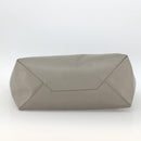 CELINE Horizontalkava Tote Bag Leather Light Blue Silver Auth BA10939-5