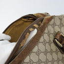 GUCCI GG Supreme Hand Bag PVC Beige Gold Auth BA10941-11