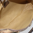 GUCCI GG Supreme Hand Bag PVC Beige Gold Auth BA10941-12