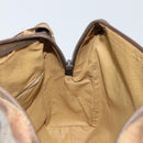 GUCCI GG Supreme Hand Bag PVC Beige Gold Auth BA10941-20