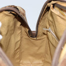 GUCCI GG Supreme Hand Bag PVC Beige Gold Auth BA10941-21
