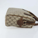 GUCCI GG Supreme Hand Bag PVC Beige Gold Auth BA10941-3