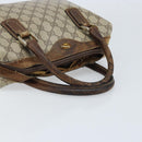 GUCCI GG Supreme Hand Bag PVC Beige Gold Auth BA10941-7