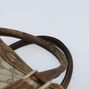 GUCCI GG Supreme Hand Bag PVC Beige Gold Auth BA10941-8