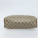 GUCCI GG Supreme Hand Bag PVC Beige Gold Auth BA10941-5