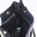 CHANEL Tote Bag Leather Black Gold CC Auth BA10944-17