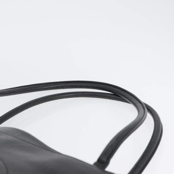 CHANEL Tote Bag Leather Black Gold CC Auth BA10944