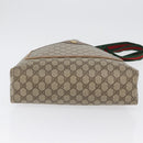 GUCCI GG Supreme Web Sherry Line Tote Bag PVC Beige 89 02 003 Auth BA10945-10