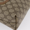 GUCCI GG Supreme Web Sherry Line Tote Bag PVC Beige 89 02 003 Auth BA10945-11