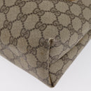 GUCCI GG Supreme Web Sherry Line Tote Bag PVC Beige 89 02 003 Auth BA10945-12