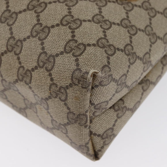 GUCCI GG Supreme Web Sherry Line Tote Bag PVC Beige 89 02 003 Auth BA10945