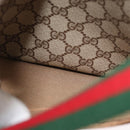 GUCCI GG Supreme Web Sherry Line Tote Bag PVC Beige 89 02 003 Auth BA10945-20