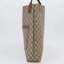 GUCCI GG Supreme Web Sherry Line Tote Bag PVC Beige 89 02 003 Auth BA10945-4