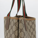 GUCCI GG Supreme Web Sherry Line Tote Bag PVC Beige 89 02 003 Auth BA10945-6