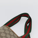GUCCI GG Supreme Web Sherry Line Tote Bag PVC Beige 89 02 003 Auth BA10945-9