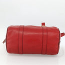 Chloe Tote Bag Leather 2way Red Gold Auth BA10946A-11