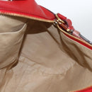 Chloe Tote Bag Leather 2way Red Gold Auth BA10946A-19