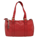 Chloe Tote Bag Leather 2way Red Gold Auth BA10946A-2