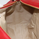 Chloe Tote Bag Leather 2way Red Gold Auth BA10946A-20